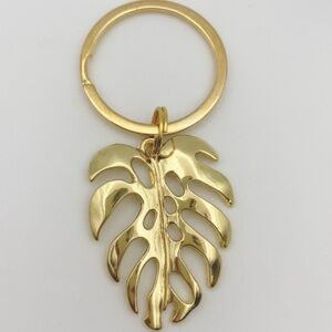 Monstera Leaf Keychain Tropical Handmade NWOT